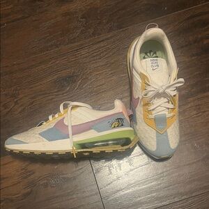 Nike Women's Multicolor Sneakers - Blue, Pink, Yellow, Cream